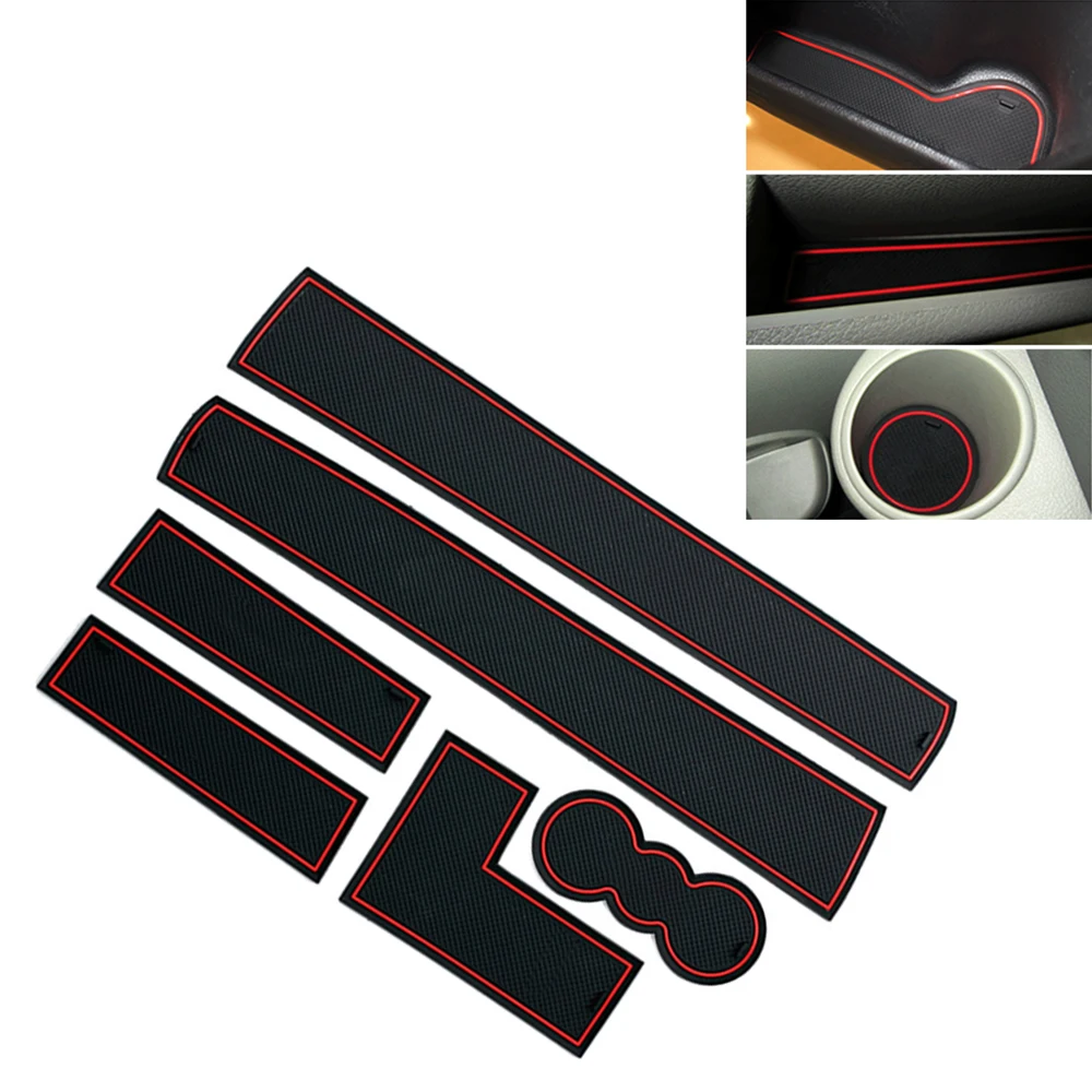 for Skoda Superb 2 B6 2009-2015 Anti-Slip Rubber Mat Cup Cushion Door Groove Accessories MK2 Comib Stickers 2010 2011 2012 2013