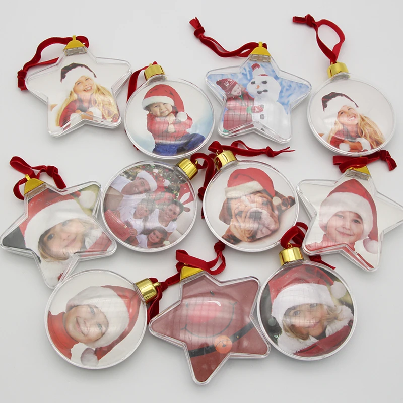 

1 PC Transparent Plastic Photo Ball Christmas Decorations Valentine's Day Present Adornments DIY Party Production Accessories