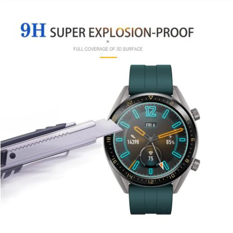 กระจกนิรภัยป้องกันฟิล์มสำหรับHuaweiนาฬิกา2 Pro Fit GT Active/Elegant HonorนาฬิกาMagic S1หน้าจอป้องกัน