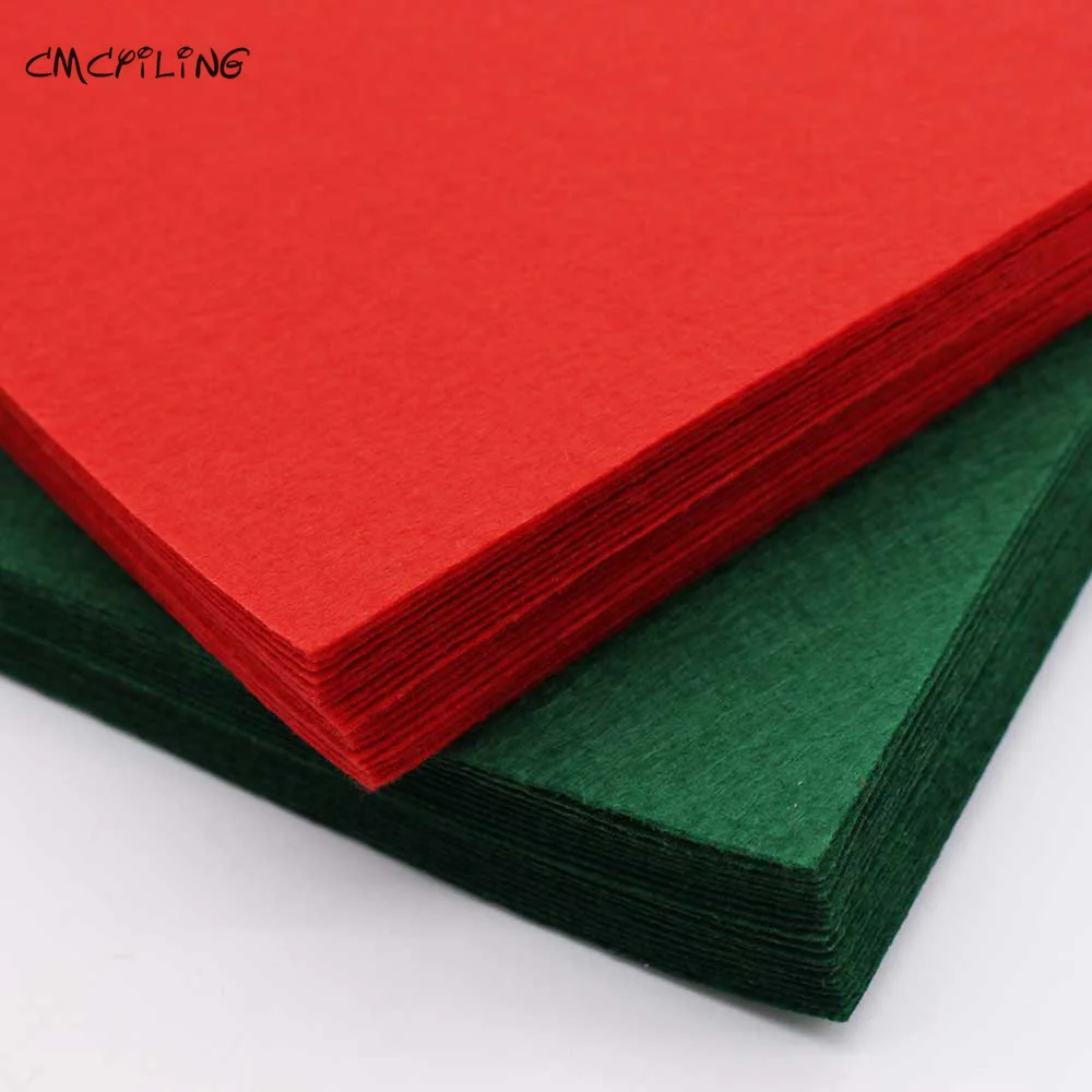 1mm Christmas Red Green White Hard Felts,Sheets Fort DIY Arts Crafts & Sewing Scrapbook Hometextile