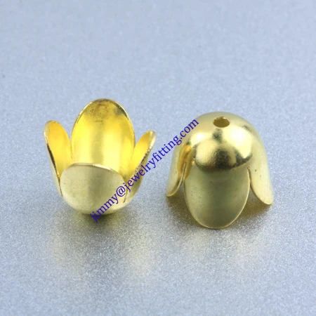 Raw brass jewelry findings bead caps chain end cup filigree bead cap shipping free  8*7.7mm 4000pcs