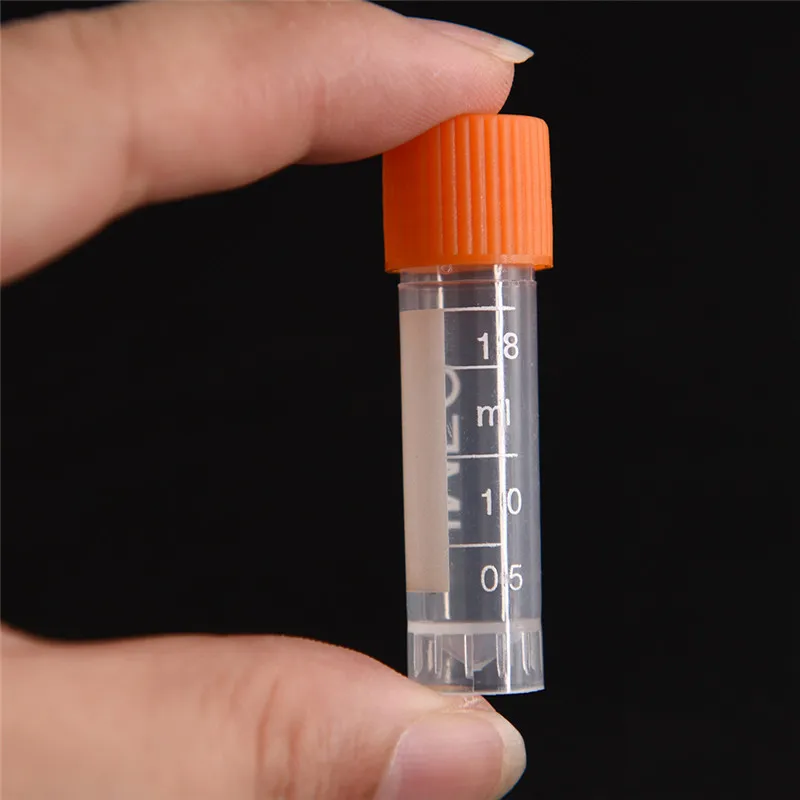 100pcs , 1.8ml  Graduated Centrifuge Tube Laboratory Freezing Tubes Centrifuge Tube for Lab Analysis With Colorful Screw Cap