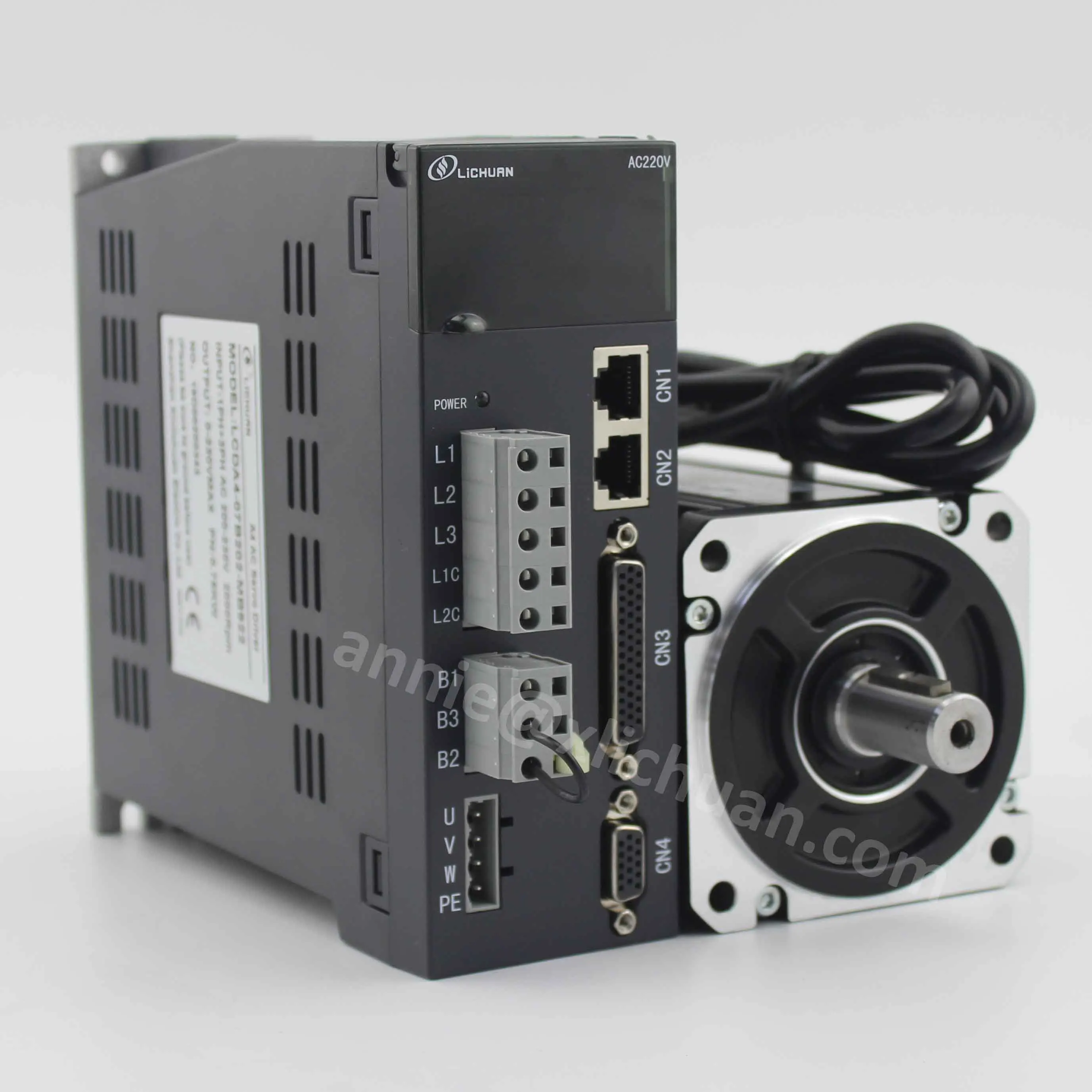 Lichuan 90st-M04025 1KW Absolute encoder 17bit servo motor with driver kit support can open 2500rpm 4Nm A6 series