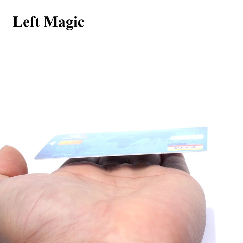 Floating Credit Card Magic Tricks 2 Pcs Credit Card + 1 Pcs PVC Transparent Bar Card Magic Close-Up Satge Magic Props C2028