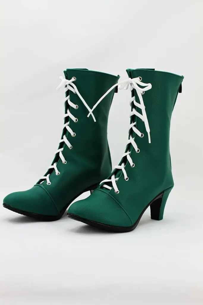 Makoto Kino Shoes Cosplay Sailor Moon Sailor Jupiter Makoto Kino Cosplay Boots Green Shoes High Heel Custom Made Unisex Any Size