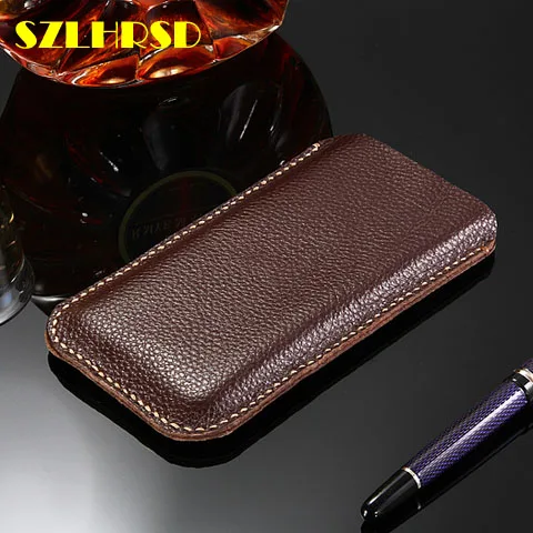 for Samsung Galaxy A90 Genuine Leather phone bags for ZTE Blade L8 Case Flip cover slim pouch stitch sleeve Cubot X19 Doogee S90