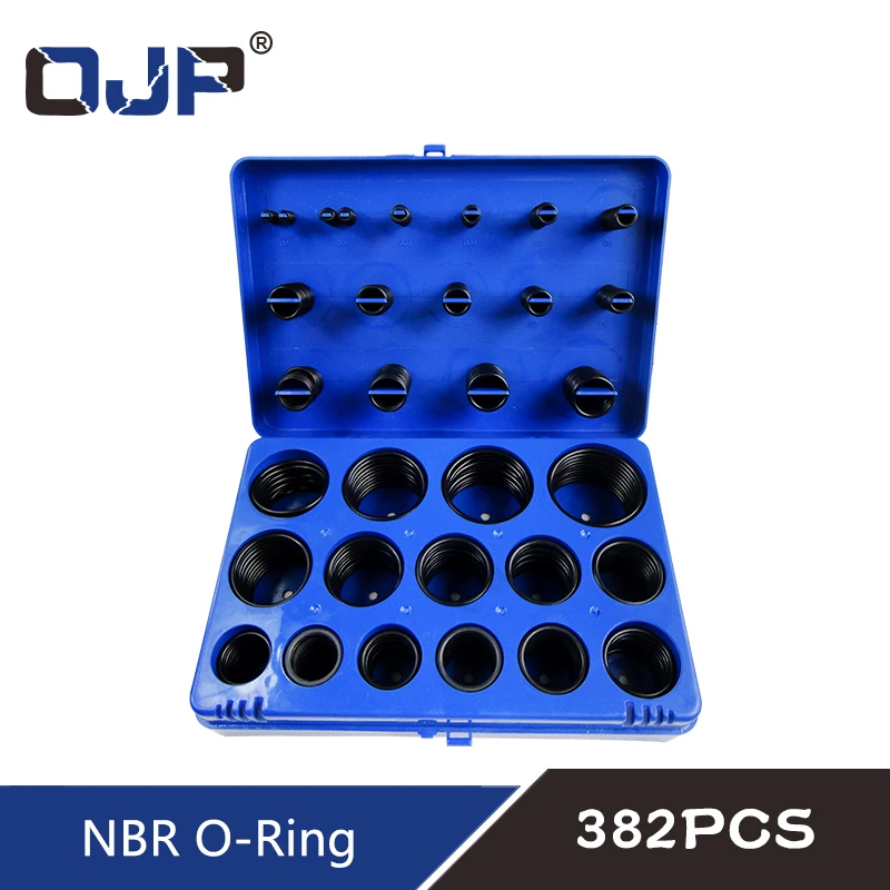 Black Rubber Ring 30Size Nitrile O ring Seal Washer Sealing NBR O-ring Gasket Red/Blue/Yellow Assortment Set Kit Box-.-