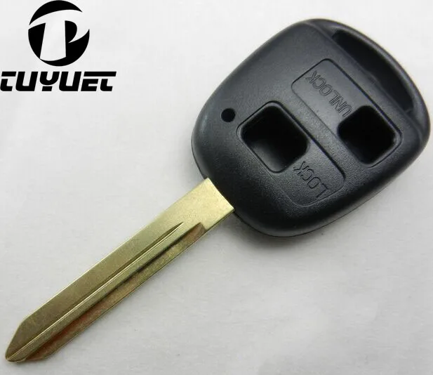 

10PCS 2 Buttons FOB Keyless Key Case For Toyota Remote Key Shell With TOY47 Blade Uncut