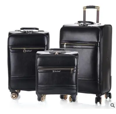 Maleta giratoria de 18 y 20 pulgadas para hombre, Maleta de viaje con ruedas, 24 ruedas, PU