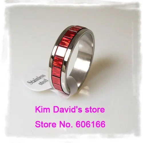 30x Multicolour Aluminium Flake dynamic color Band Ring Stainless Steel Rings