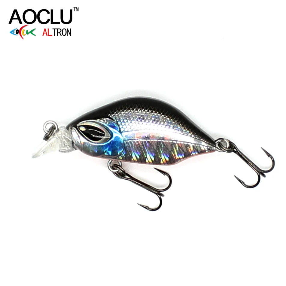 AOCLU Sinking Wobbler 30mm 3.0g Hard Bait Minnow Crank Fishing Lure Flat Body Jerk Sea Bass 14# VMC Hook