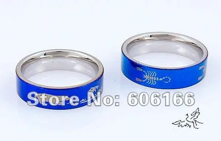 5x Blue Comfort Fit Rings Stainless Steel Rings High Quality Band Ring Fashion Jewelry Mixed Order