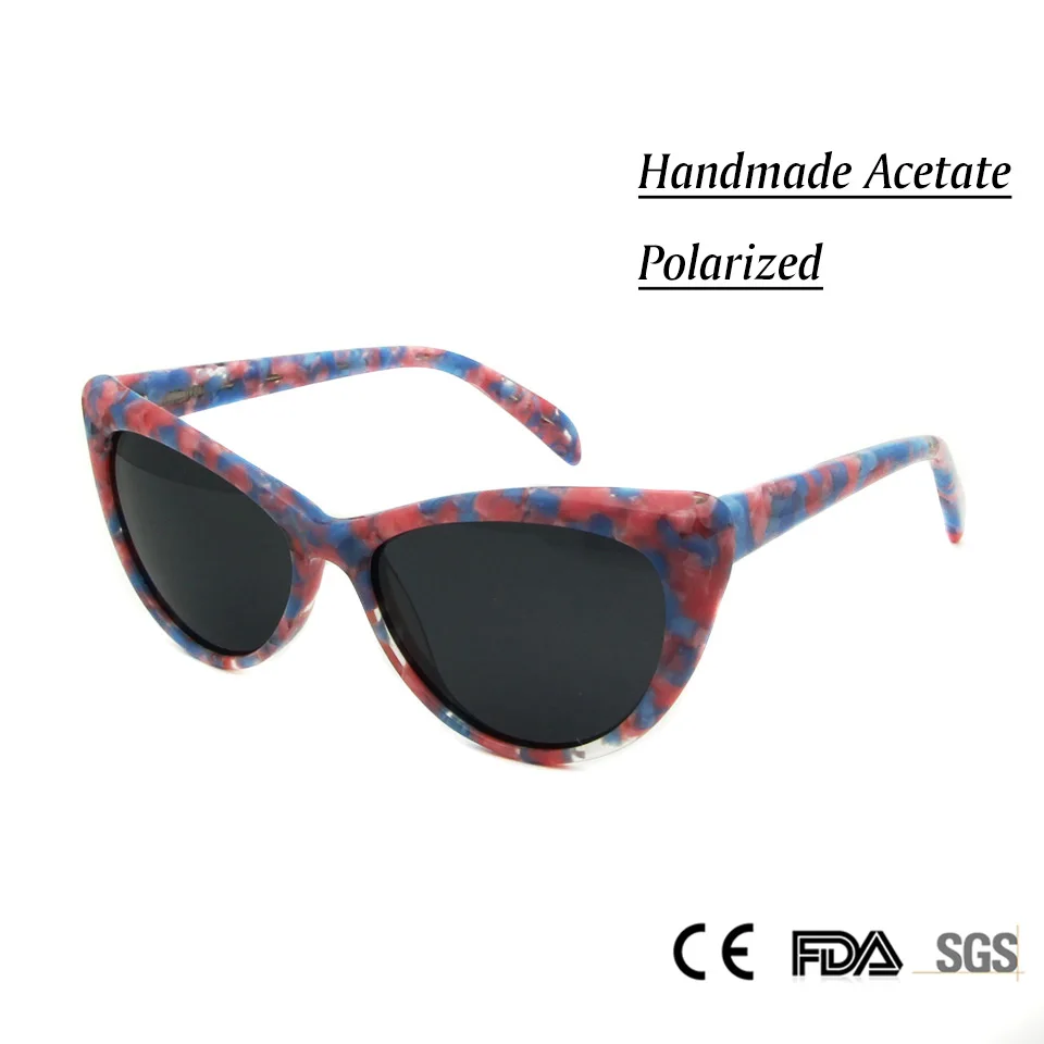 

Acetate Stylish Polarized Cat Eye Sun Glasses Frame for Women Sunglasses Small Sun Shades For Ladies Oculos UV