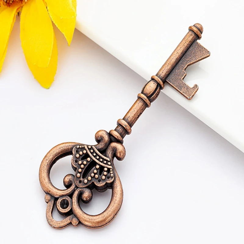 50pcs/lot Vintage Protable key ring bottle opener key keyring opener For Wedding party gift Favors 4 colors