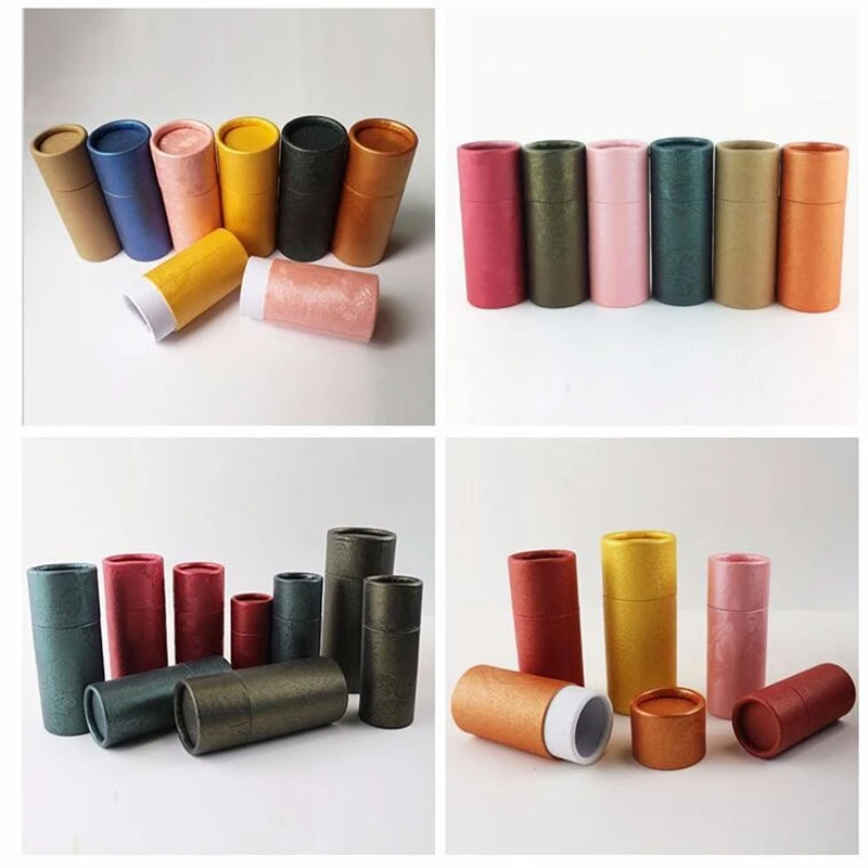 wholesale 20pcs/lot Essential Oil Bottle Packaging Box Gift Paper Tube Packing Box With Lid Round Paper Cardboard Boxes