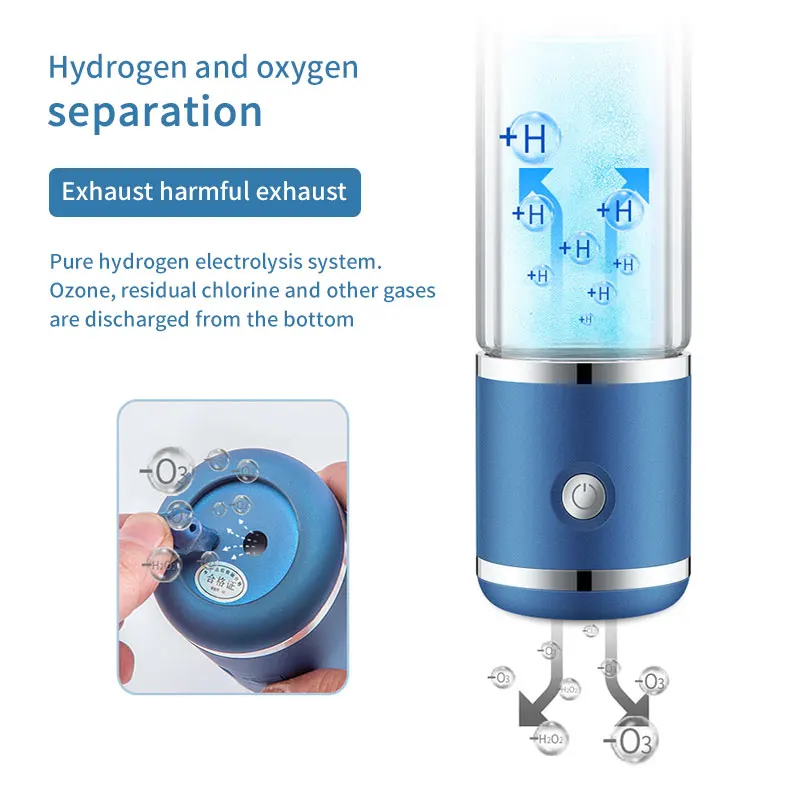 Bluevida New SPE&PEM 300ml High H2 and ORP Hydrogen Generator Water Ionizer Bottle with Japan electrolysis technology