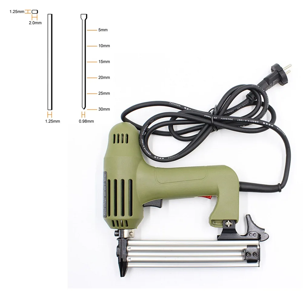 Nailer Elétrico com Grampos Liga de Alumínio Grampeador Prego para Quadro com Grampos Carpintaria Ferramentas para Trabalhar Madeira F15 F30 F25 em 1