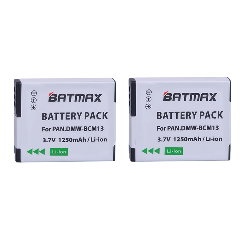 Batmax 2Pcs DMW-BCM13 BCM13 DMWBCM13 Battery for Panasonic  Lumix ZS40, TZ60, ZS45,TZ57, ZS50 ,TZ70, ZS27,TZ37, and TZ41