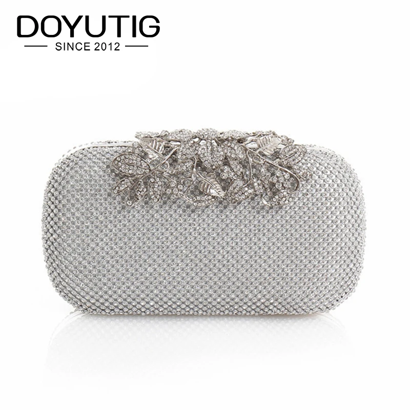 

Women's Crystal Evening Bag Female Luxury Clutch Bags Wedding Diamond Beaded Bag Rhinestone With Two Sizes Shoulder Bags A131