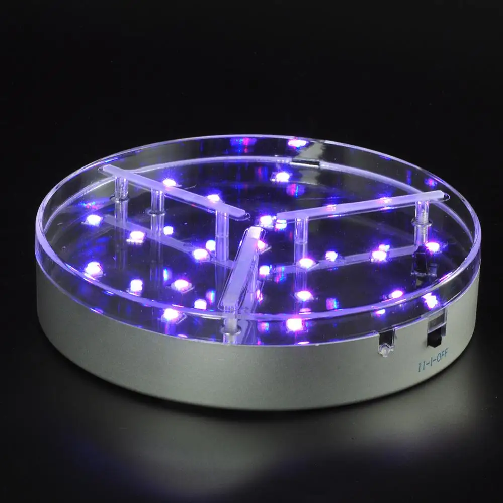 Rechargeable Battery Operated RGB 16 Colors 6 Inch Vase Base E Luminator LED Light Wedding Event Decor Vase Centerpiee Party