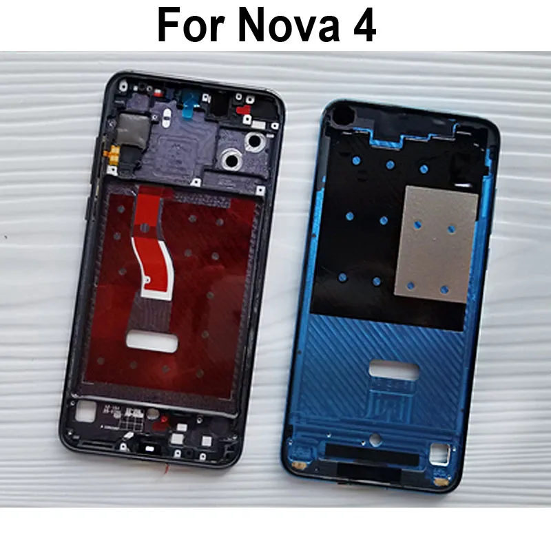 

Original LCD Holder Screen Front Frame For Huawei Nova 4 Housing Case Middle Frame No Power Volume Buttons Nova4 Repair Parts