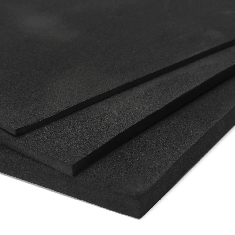 2pcs 3/5/10 mm Black EVA High Density Closed Cell Foam Sheet Acoustic Sheet 150x150mm/200x200mm