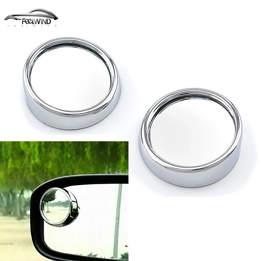 1Pair Auto Side 360 Wide Angle Round Convex Mirror Car Vehicle Blind Spot Dead Zone Mirror RearView Mirror Small Round Mirror