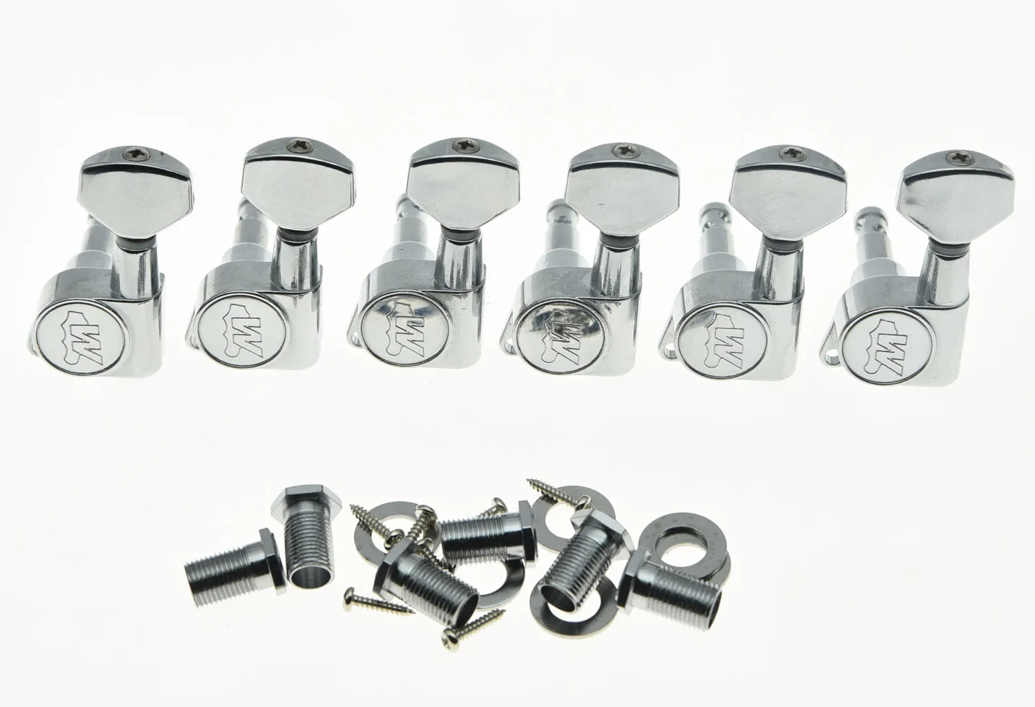 

Quality Lefty Chrome Wilkinson E-Z LOK Post Guitar Tuners Tuning Keys Left Machine Heads