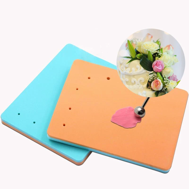 YOMDID 5 Hole Fondant Cake Shaping Mat Cake Pastry Dessert Embossing DIY Decoration Pad Practical Sugar Flowers Drying Tools