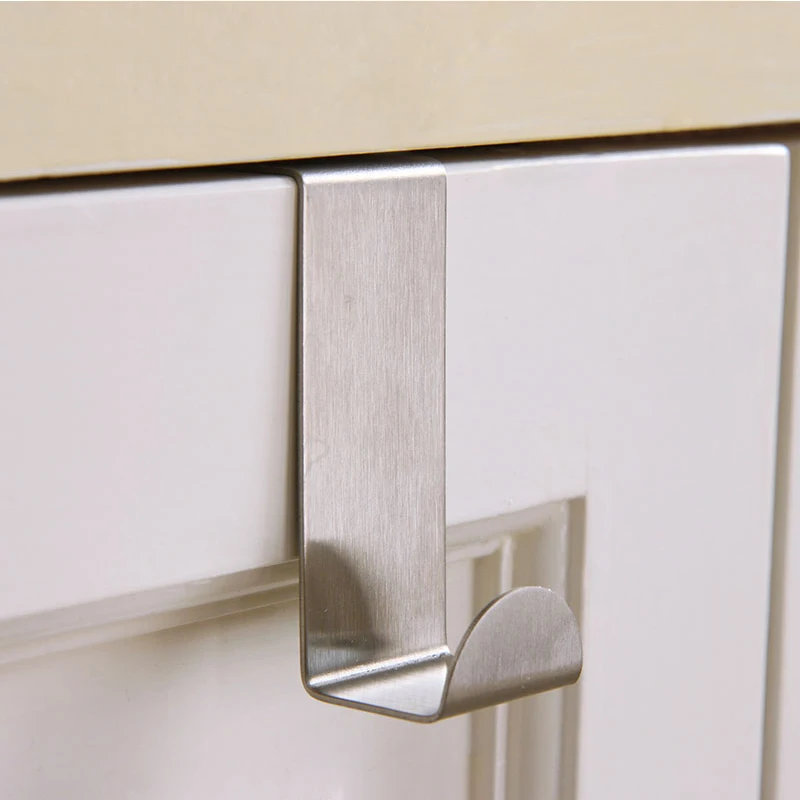 Storage Holders No trace back door poly lovely creative type stainless steel clothes hook multifunctional door nail free peg 2