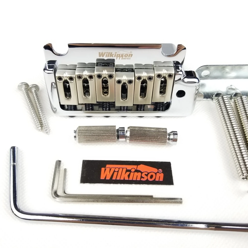 Wilkinson 2 post point Chrome Silver Double swing Electric Guitar Tremolo System Bridge for ST and suhr guitar WOV08