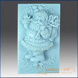 Father Christmas Silicone Soap mold Handmade 3d silicone mould DIY Craft molds S124