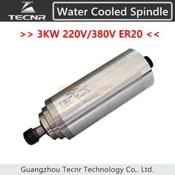 TECNR 4 cuscinetto 3KW raffreddato ad acqua motore mandrino 220V 380V diametro di 100 MILLIMETRI ER20 GDZ-100-3.0