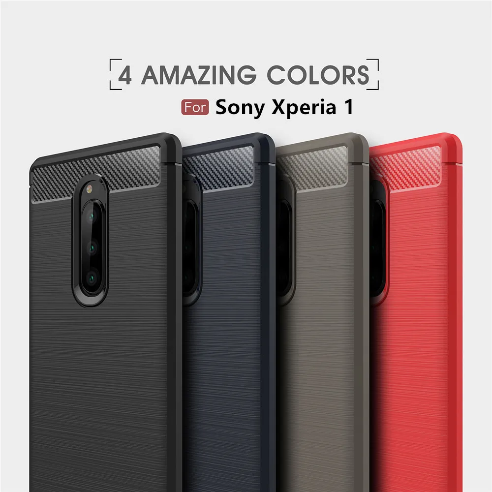 For Sony Xperia 1 Case 6.5 inch Luxury Full Soft TPU Silicone Cover Shockproof Case For Sony 1 J8110 J8170 J9110 Phone Bag Cases