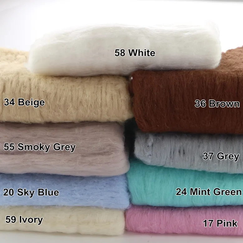 Photo Shoot 5PCS/Lot 100% Wool 50x50cm Newborn Baby Blanket Fluffy Infant Photography Props Basket Filler Stuffer for Studio