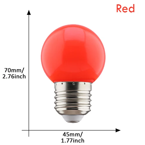 20 stks Kleur LED Lamp E27 220 V G45 7 Kleur RGB Lampada LED Lamp SMD3528 Vakantie Kerst Lamparas LED Gloeilamp Fashlight