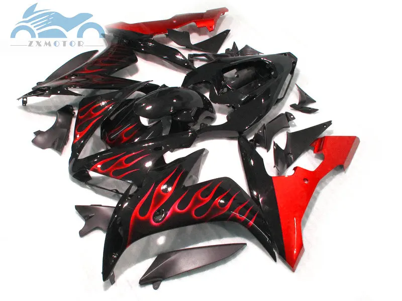 Upgrade your Injection fairing kits fit for YAMAHA 2004-2006 YZFR1 04 05 06 YZF R1 black red plastic fairings kit NY39