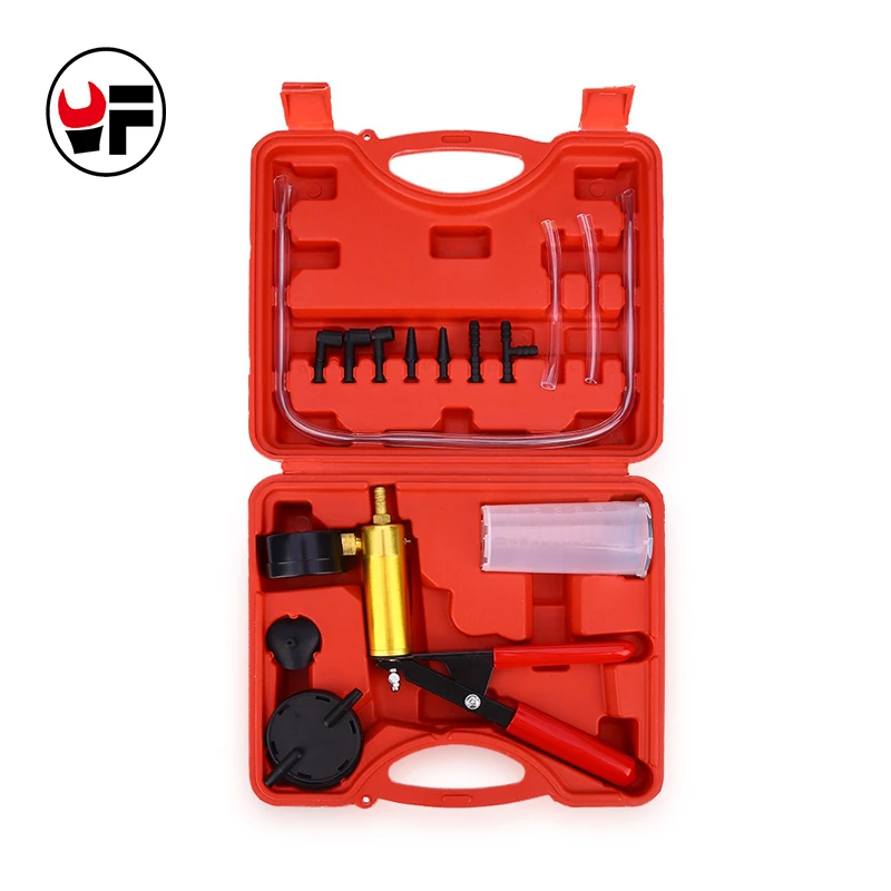 

High Quality Car Auto Hand Held Vacuum Pistol Pump Brake Bleeder Adaptor Fluid Reservoir Tester Kit 2 in 1 Tool Kits DN161