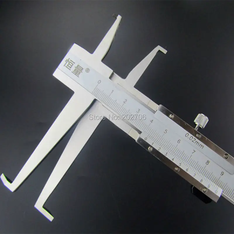 9-300mm/0.02 Long Claw Inside Groove Vernier Calipers Steel Inner Vernier Calipers Accuracy Measuring Tools