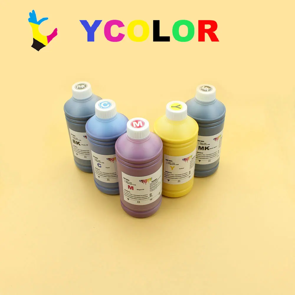 5 color 1000ml/bottle Compatible pigment ink for Epson Stylus pro 7700 7710 9700 9710 large format inkjet printer