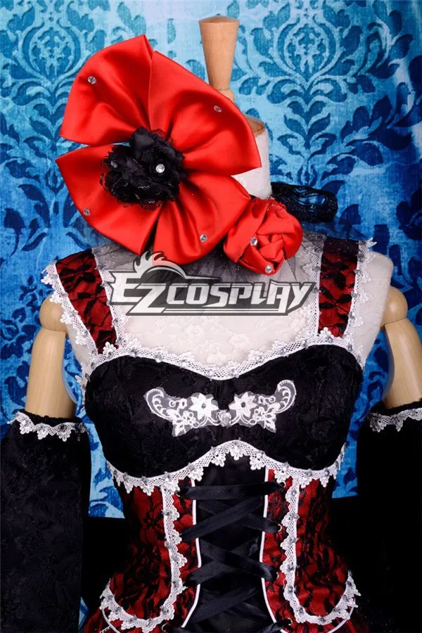 Linijka szlachetny sąd styl SJD czarny + czerwony Gothic Lolita sukienka Cosplay kostium E001