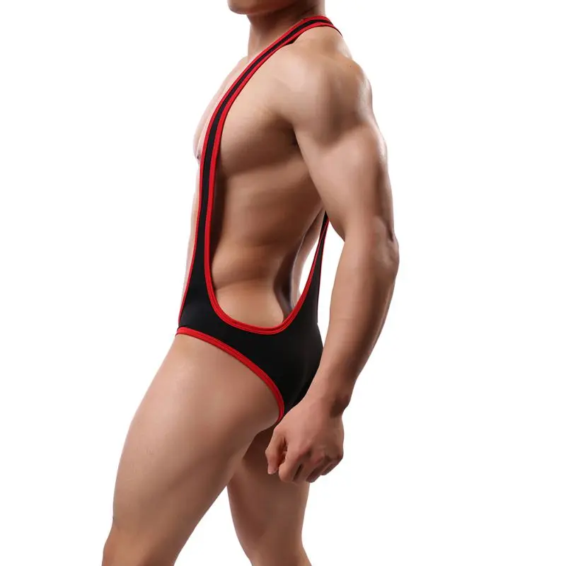 Sexy Men's Ice Silk One Piece Singlet Struggles Man Bodysuit Leotard Soft Underwear Shapers