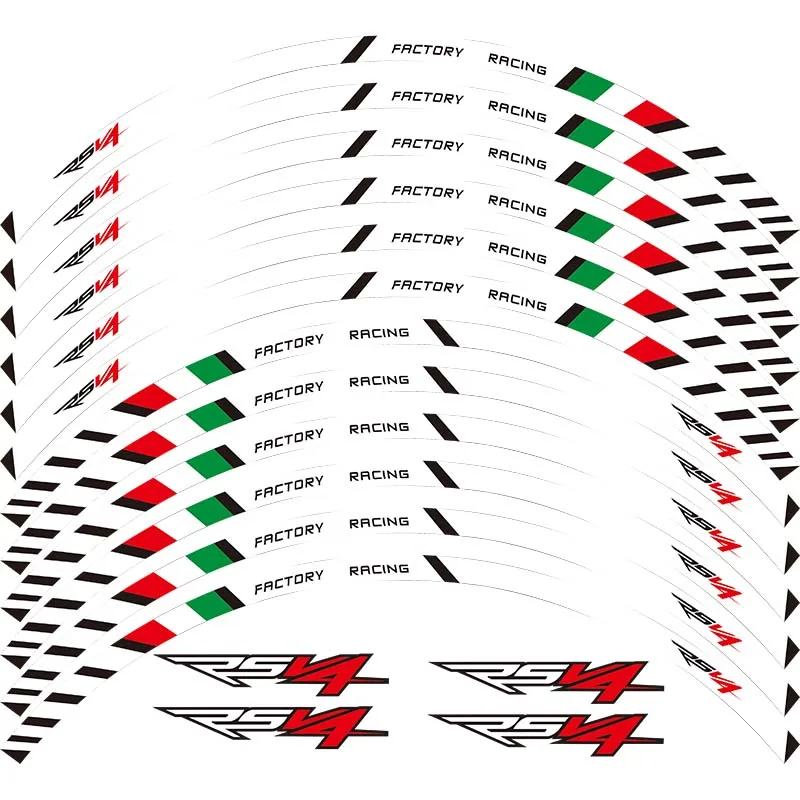 12 X Thick Edge Outer Rim Sticker Stripe Wheel Decals for APRILIA RSV4 17''