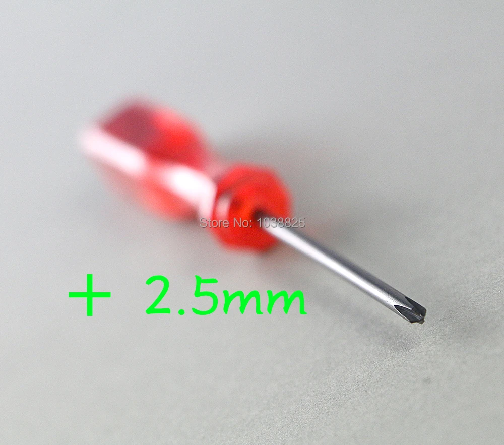 50pcs/lot red repair open tool 2.5mm + cross screwdriver for nds