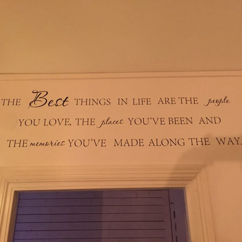 The Best Things In Life Vinyl wall decals ~ Love Memories Wall Quote Home Art Vinyl Decal Sticker ,large size new image 4