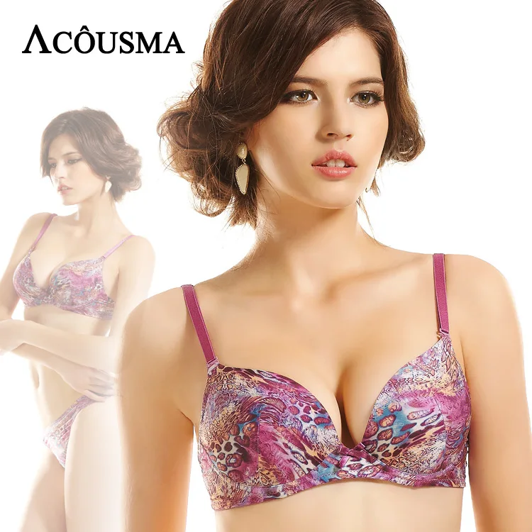 ACOUSMA Donne Della Stampa Del Leopardo Sexy Del Reggiseno 3/4 Spinge Verso L\'alto il Reggiseno Della Biancheria Intima Femminile Lingerie