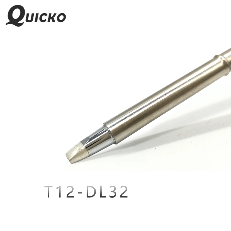 QUICKO T12-DL32 kształt serii D końcówki lutownicze narzędzia spawalnicze do uchwytu T12 OLED i STC-LED T12 stacja lutownicza uchwyt FX9501
