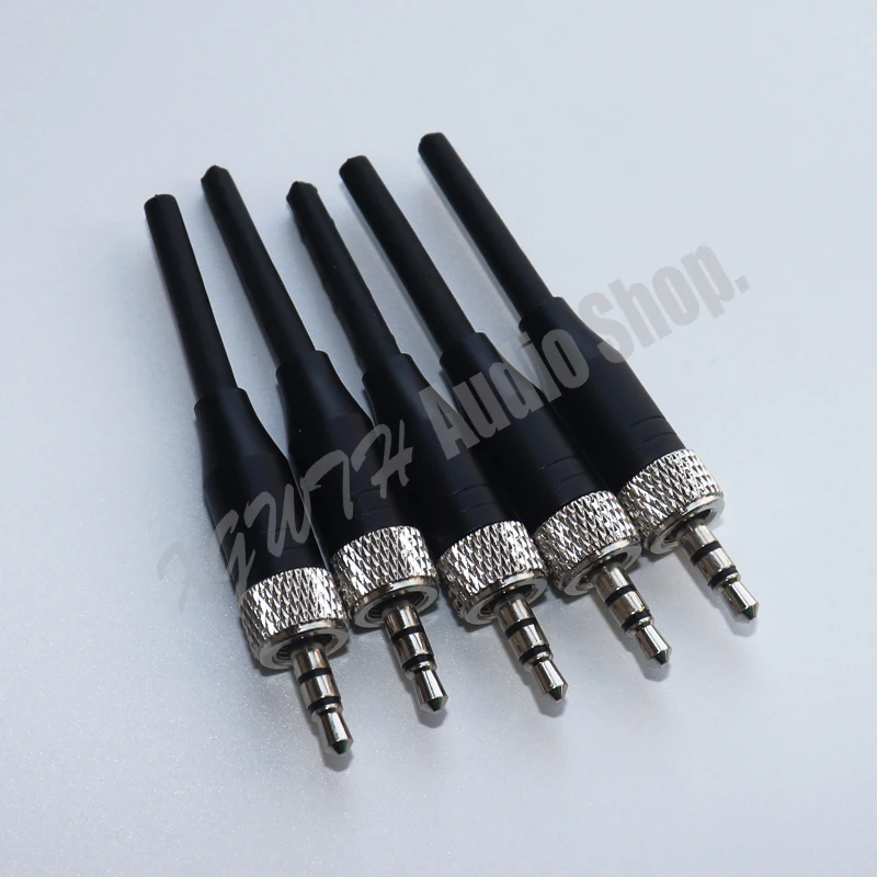 Black 5 PCS 3.5mm 1/8 Screw Lock Stereo DIY Connector Audio Adapter for Sennheiser Sony Headset Tie Clip Lavalier Microphone