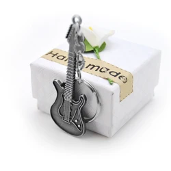 Original New Fashion Unique Guitar Keychain Purse Bag Handbag Charms Pendant For Car Keyring Women Key Chains Trinket Party Gift