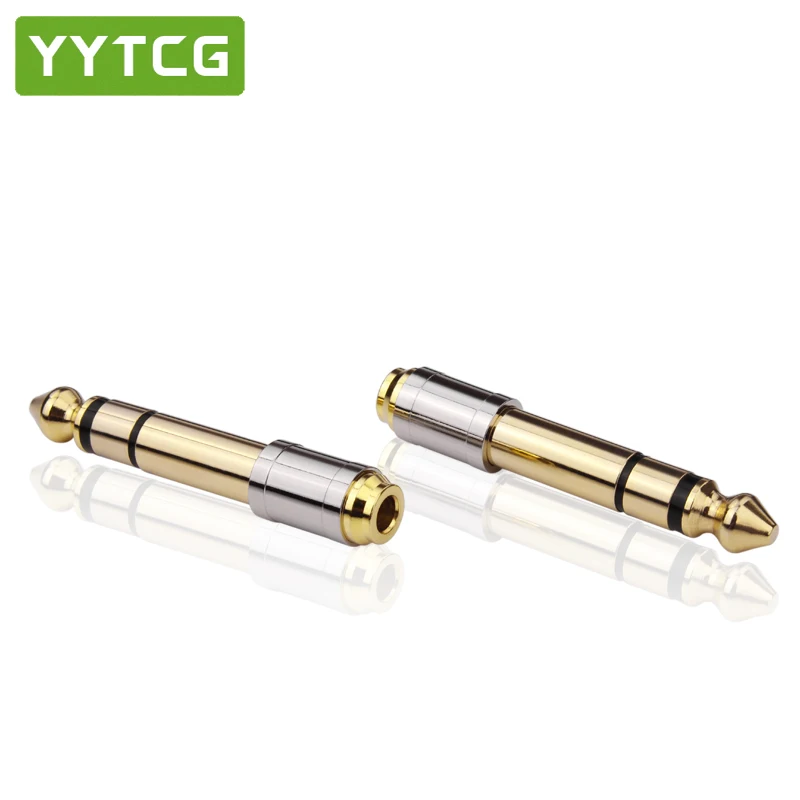 Yytcg Jack 6.5 6.35 Mm MALE Plug untuk 3.5 Mm Perempuan Konektor Headphone Amplifier Audio Adapter Mikrofon AUX 6.3 3.5 MM Converter